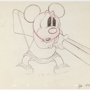 Mickey Mouse 1938 Production Animation Cel Drawing Disney Mickey&#39;s Parrot 40
