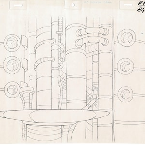 She-Ra Princess of Power Animation Production Pencil Background Drawing Filmation 1980s 72-006