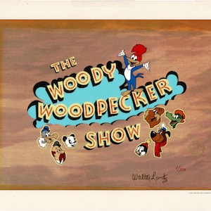 Woody Woodpecker Walter Lantz Signed Limited Edition Animation Cel 1987 OHC
