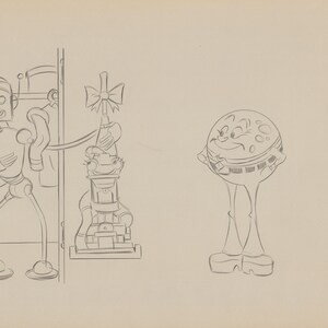 Walt Disney Meet The Robinsons Original Book Page Illustration Drawing by Animator Len Smith 571