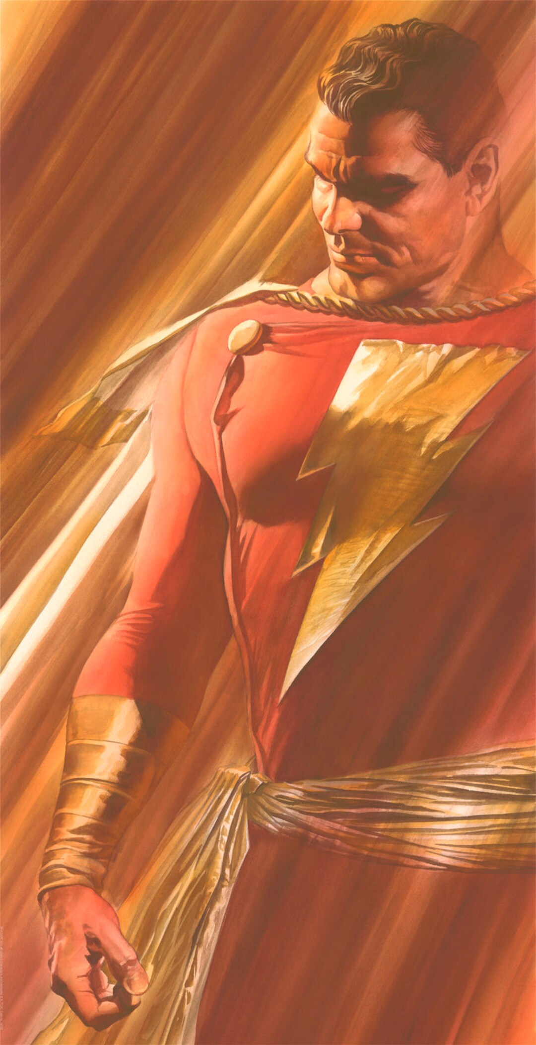 H6 超レア SHAZAM X 90s Rare Works Alex Ross SIGNED Shadows Shazam SDCC Exclusive Giclee Print on