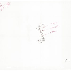 Woody Woodpecker Walter Lantz Full-figure Vintage Production Animation Cel Drawing B004