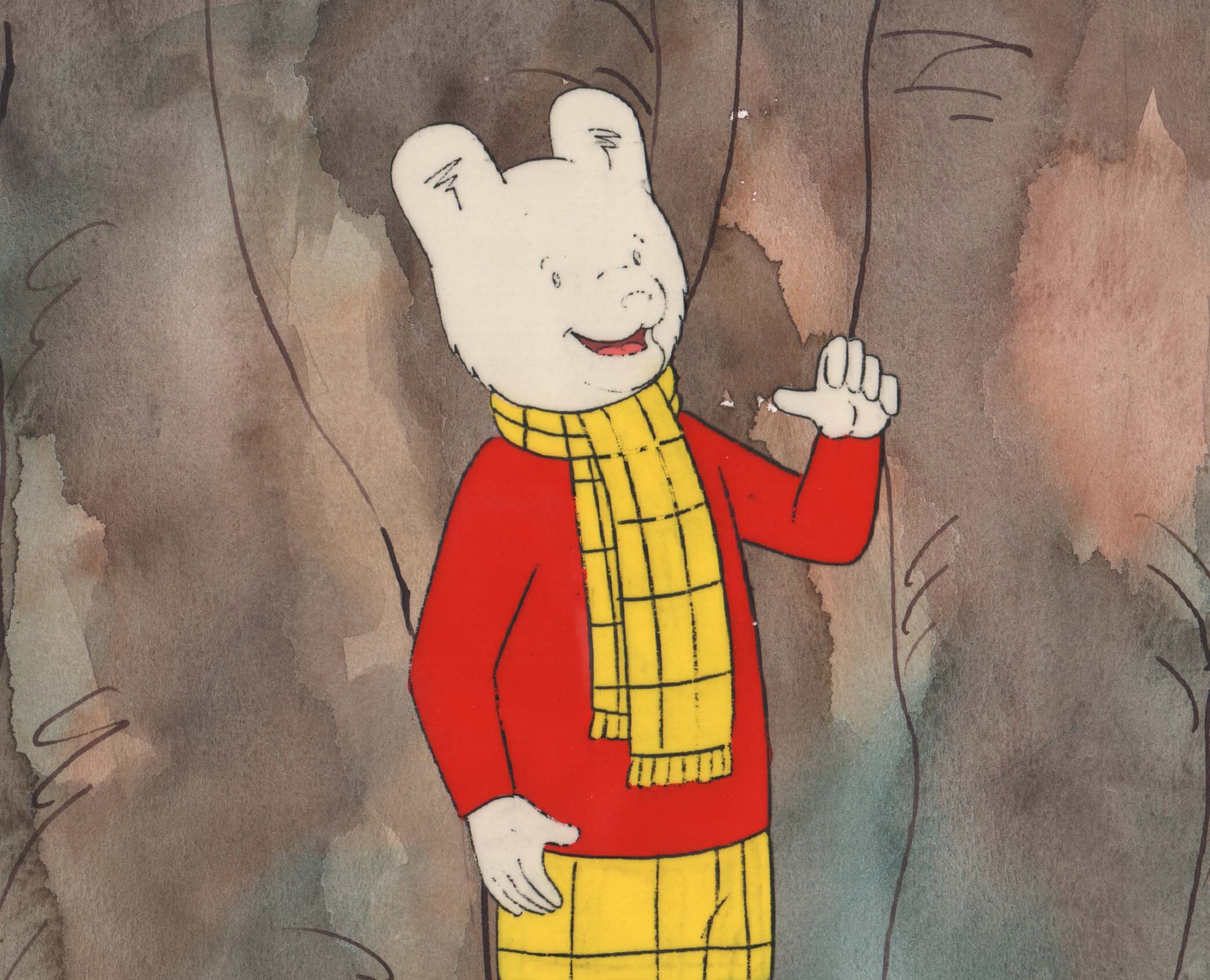 RUPERT Bear Original Production Animation Cel from the Cartoon by