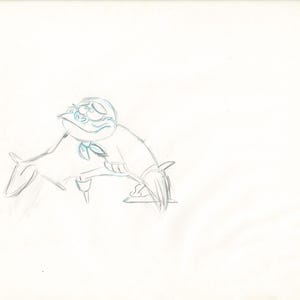 The Great Mouse Detective Fidget the Bat Walt Disney Production Animation Drawing 1986 A165