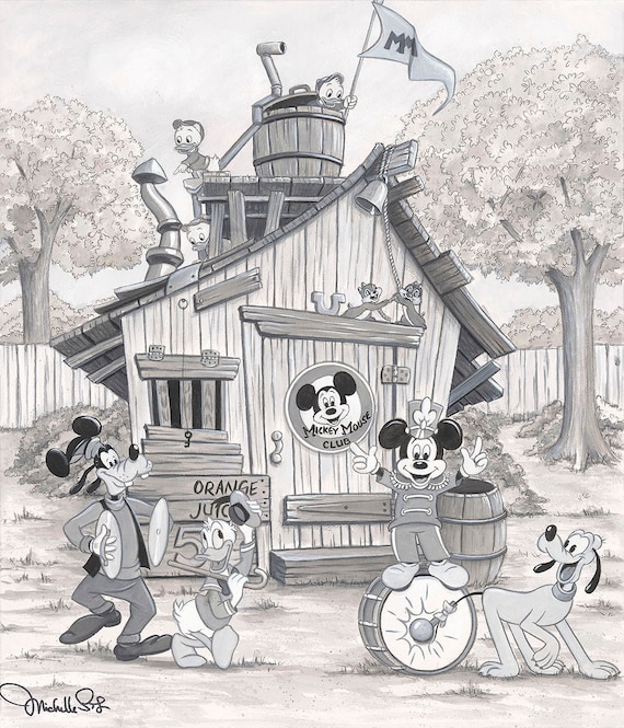 Mickey Mouse Club Disney Fine Art Michelle St. Laurent Signed