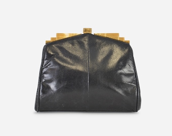 Deco Style Vintage "Susan Gail" Convertible Snakeskin Clutch Bag