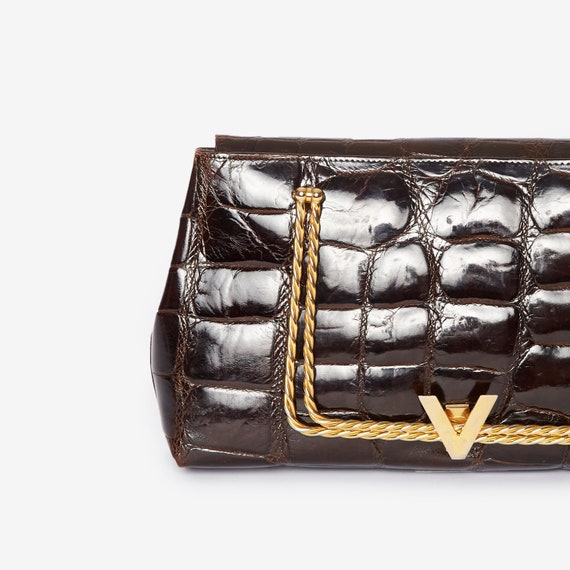 Sassy Sacha! Vintage Alligator Convertible Clutch… - image 1