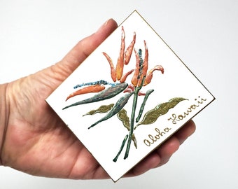 ¡Aloha! Caja de cigarrillos esmaltado Vintage Hawaii