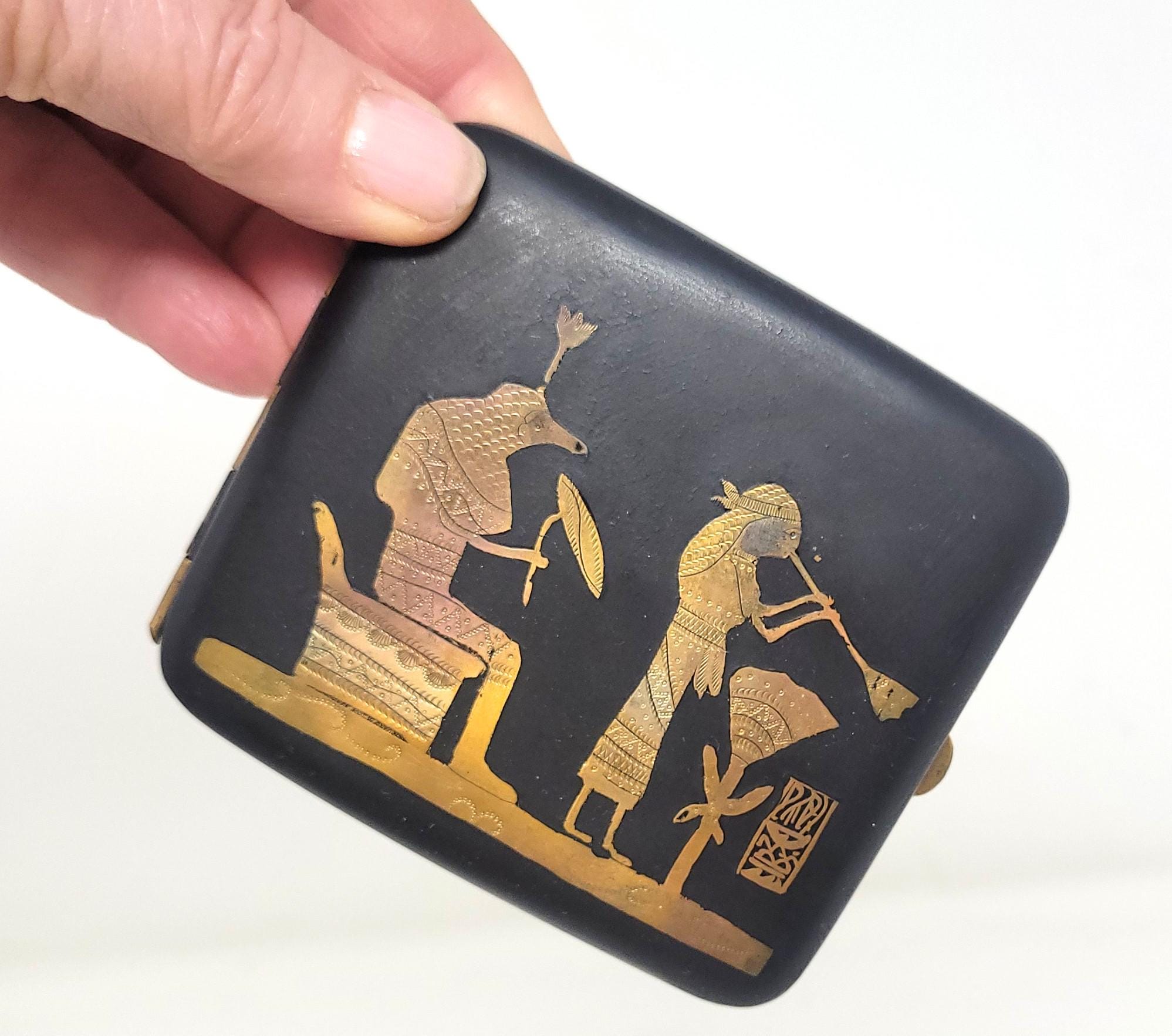 Vintage Japanese Komai Gold Damascene Cigarette Case