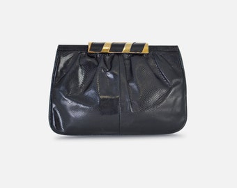 Sssssexy Ssssssnake! Vintage "Susan Gail" Snakeskin Convertible Clutch Handbag