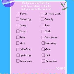 Easter Scavenger Hunt- printable digital PDF file