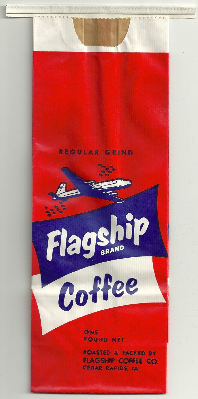 Unused 1950's Flagship Brand Coffee Bag From Flagship Etsy