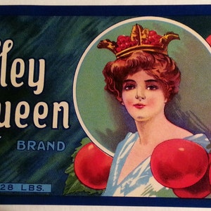 Original Valley Queen Vintage Emperor Grapes Crate Label C. D. - Etsy