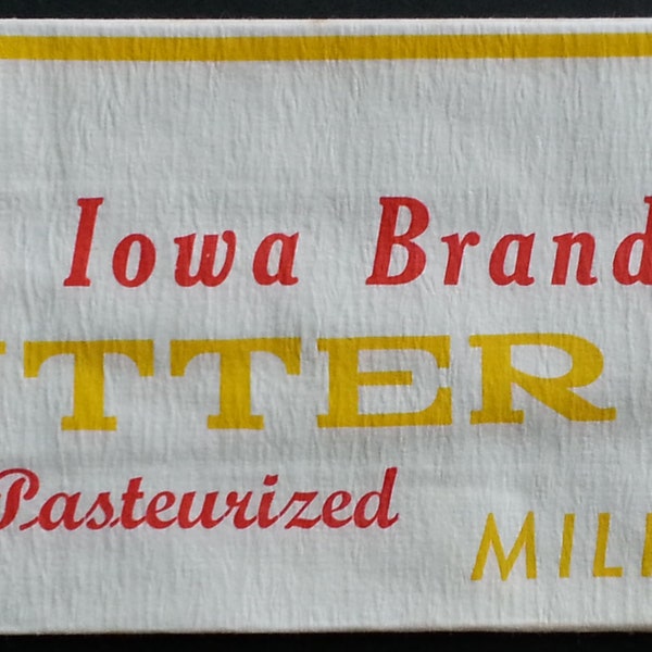 1950's South Iowa Brand Butter Cream & Milk Paper Hat Worn by Employees While Serving   A Soda Jerk Hat