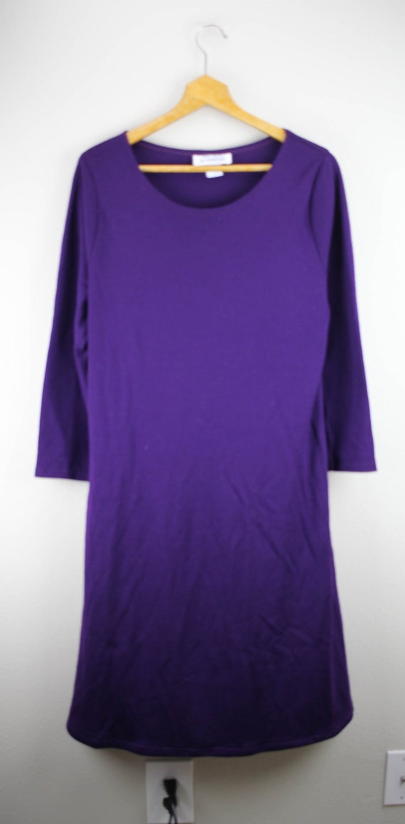 VTG RETRO DRESS ϟ Vintage Dark Royal Purple Nichole Summers | Etsy