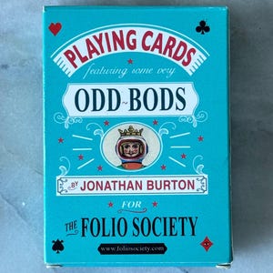 Carte da gioco vintage Odd-Bods di Jonathan Burton per The Folio Society – MAZZO COMPLETO usato con opere d'arte surreali