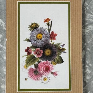 Vintage Italian Floral Notepad - &quot;Summer&quot; by Kartos - A6 Size - Made in Italy - Blank Decorative Paper Pad