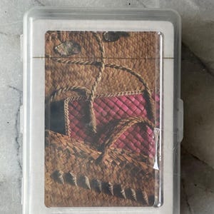 Cartas de baralho com design trançado dos anos 1990 - novas e fechadas - baralho padrão em caixa de plástico - novidade vintage