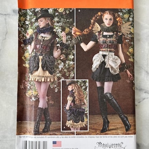 2016 Simplicity 8075 Sewing Pattern – Misses’ Steampunk Costume (Sizes 6–14) –Gothic Victorian Fantasy - UNCUT and FACTORY FOLDED