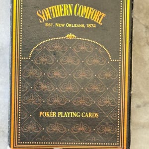 2005 Southern Comfort-pokerkaarten - compleet kaartspel - geopend en gebruikt - klassiek fleur-de-lis-ontwerp