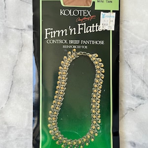 1990s Kolotex Firm &#39;n Flatter Control Brief Pantyhose - Mini Tan - Extra Large - New and Unopened - Made in Australia
