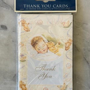 1995 Baby Thank You Cards - Set da 10 - Cancelleria creativa - Nuovo e sigillato - Prodotto in Sud Africa