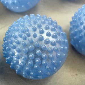 Vintage Light Blue Textured Dome Buttons – 1.4 cm / 0.55 in – Set of 12 – Shank Style