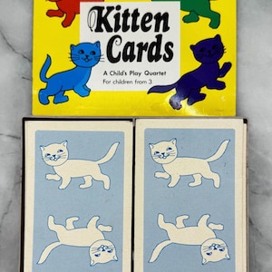 1975 Kitten Cards by Child's Play - Compleet vintage kwartetspel - Made in the Netherlands