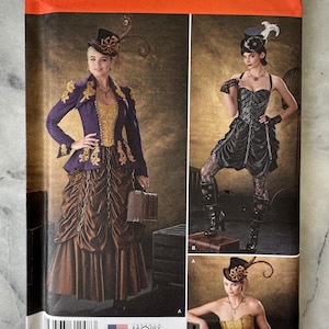 2000s Simplicity 1248 Steampunk Costume Sewing Pattern – Jacket, Corset & Skirt – Size R5 (14–22) – UNCUT and FACTORY FOLDED
