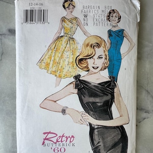 2013 Butterick 6582 Sewing Pattern – Retro 1960s Dress With Belt (Sizes 12–16) – UNCUT and FACTORY FOLDED
