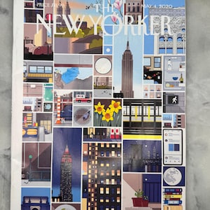 2020 The New Yorker Magazine - May 4 Issue - Vintage Illustrated New York City Cover and Dell XPS Ad