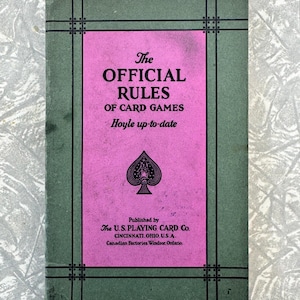 1934 Die offizielle Regel der Kartenspiele – Hoyle Up-to-Date – U.S. Playing Card Co – Softcover