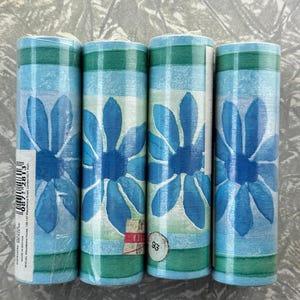 Vintage BHS Water Meadow Blue Floral Wallpaper Border – 500 cm (196 in) per roll – Made in Britain – Set of 4 rolls