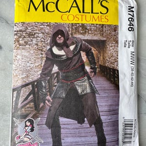 2017 McCall&#39;s M7646 Men&#39;s Warrior Costume Pattern - Sizes 38–44 - UNCUT and FACTORY FOLDED - Vintage Cosplay Sewing