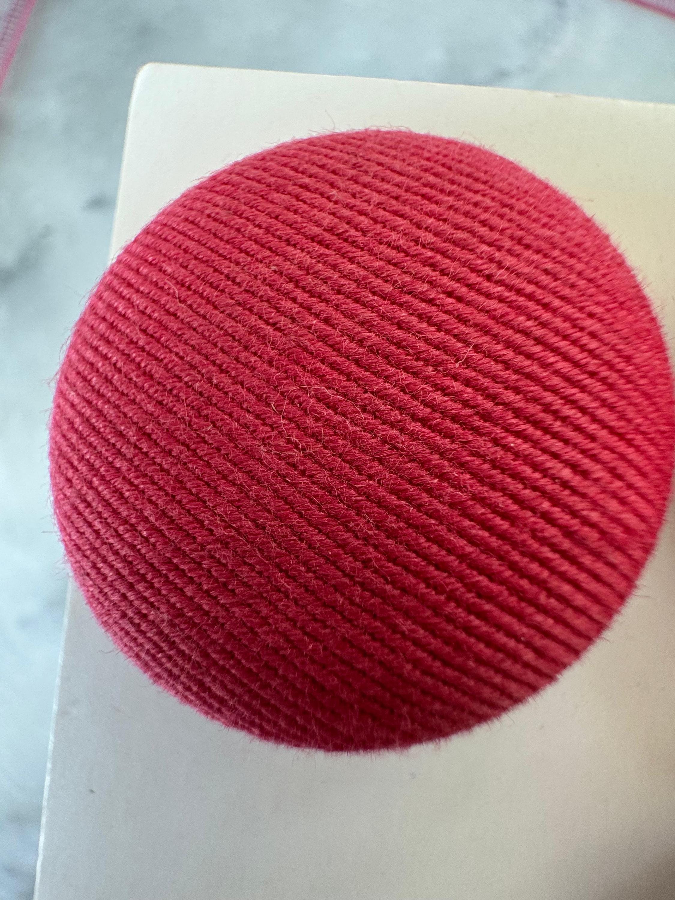 Lot De 7 Boutons Vintage Rouges 27mm | Plastique France Occasion | Couture Déco Artisanat
