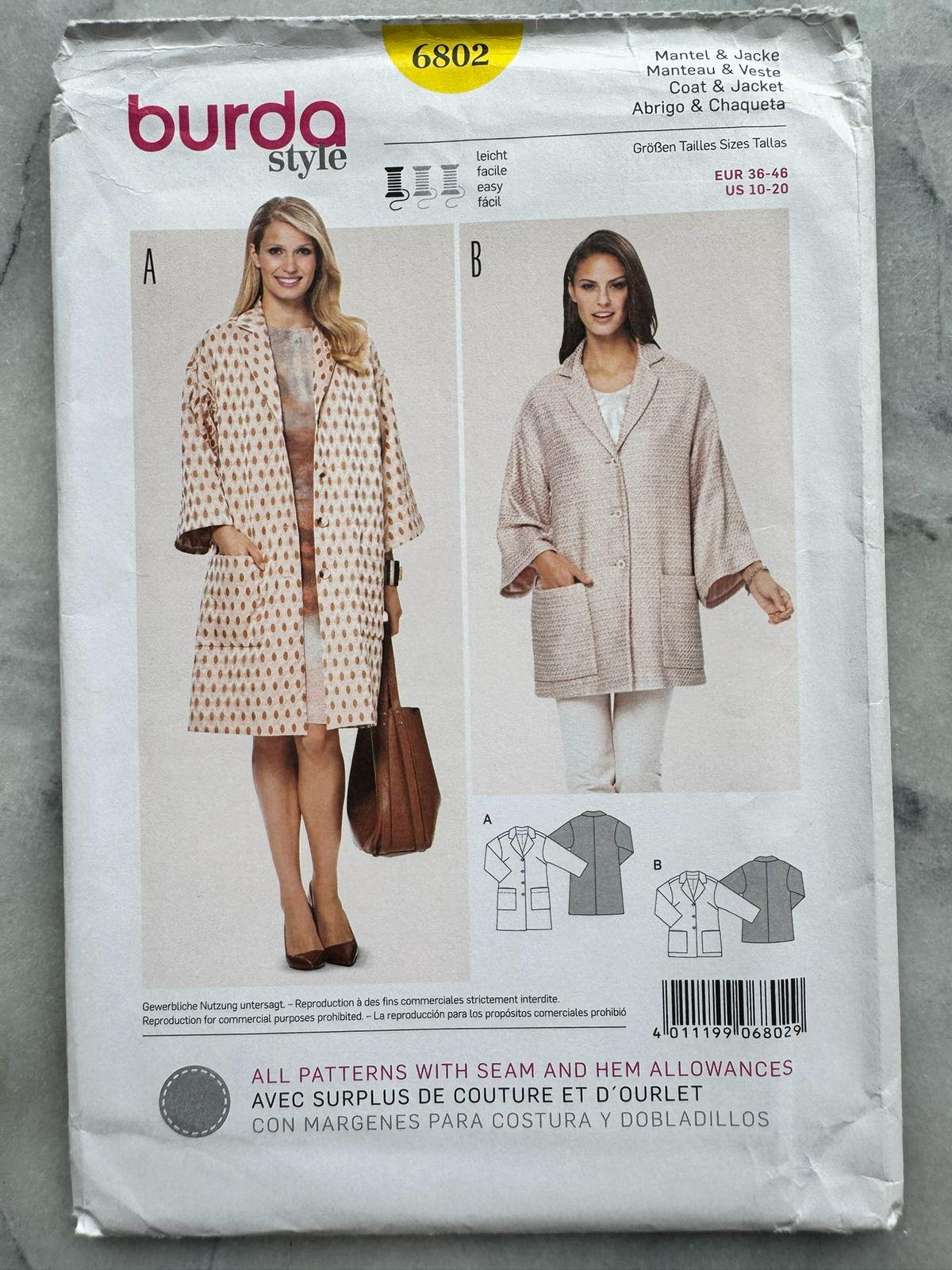 Cartamodello Burda Easy 5694 Per Donna - Felpa Con Cappuccio E Pantaloni Jogging, Taglie 36-48, Livello Super Facile