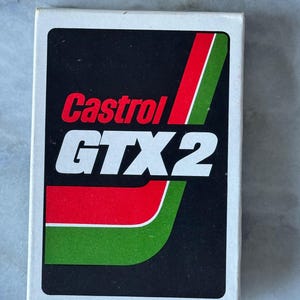 Carte da gioco vintage Castrol GTX2 - MAZZO COMPLETO - Made in Hong Kong - Finitura in lino