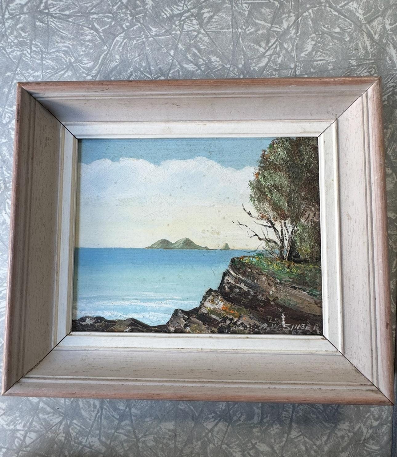 1967 Vintage Original Oil Painting by Alf William Singer - 