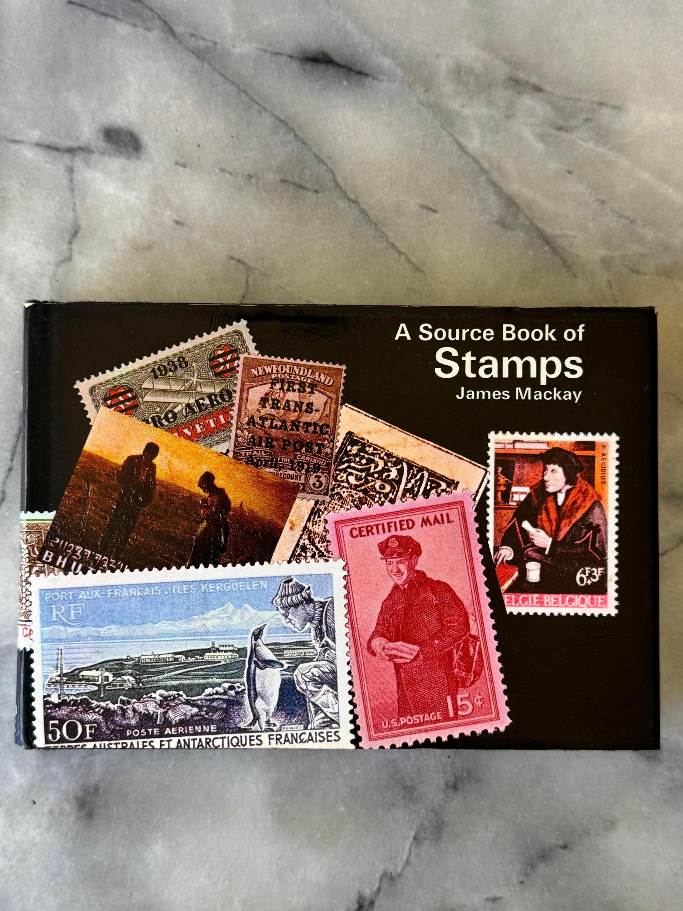 1974 A Source Book of Stamps by James Mackay - Vintage Collectible Hardcover