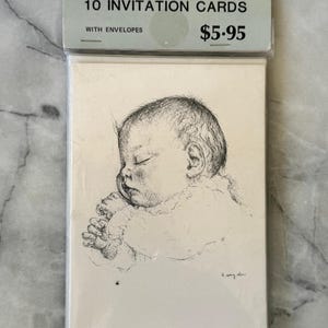 1989 Pictura Einladungskarten - 10er Set mit Umschlägen - Neu Ungeöffnet - Made in Sweden