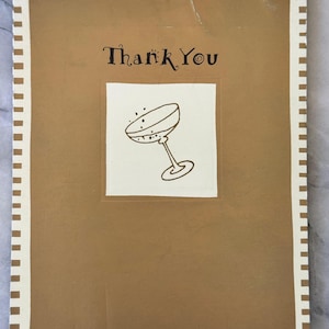 Notes de remerciement pour coupe de champagne des années 1990 - Lot de 20 - Papeterie créative - Fabriqué en Afrique du Sud