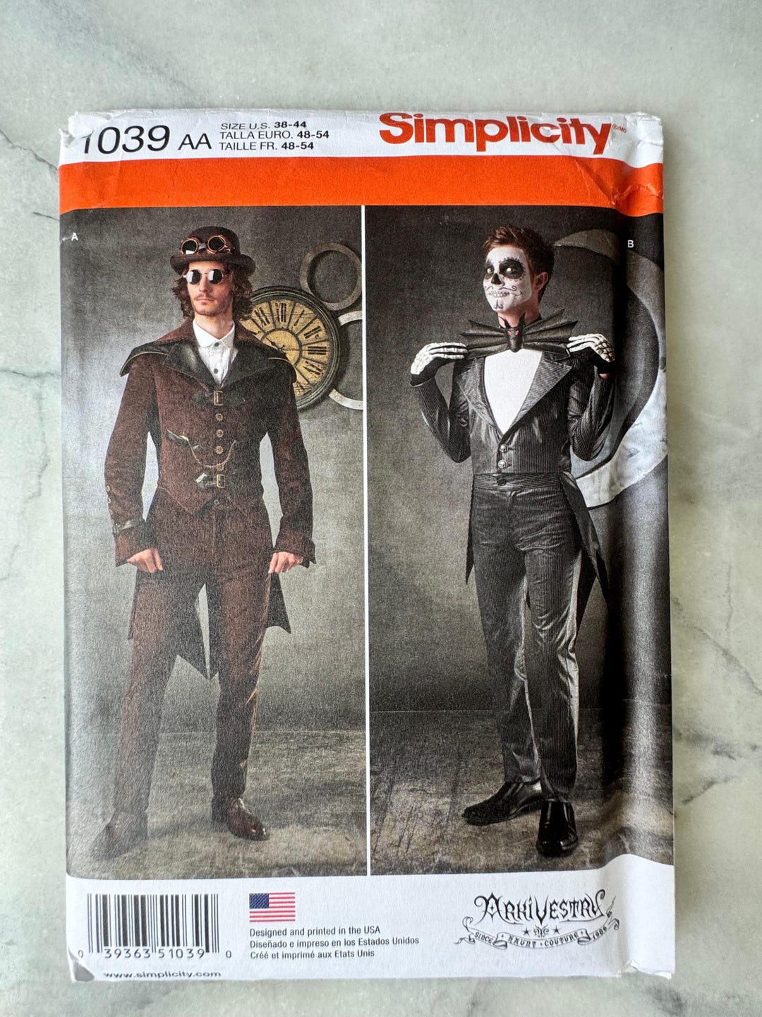Simplicity Steampunk Pattern 2015 Simplicity 1039 Sewing Pattern – Steampunk & Skeleton Costume ...
