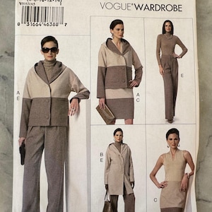 2015 Vogue V9163 – Jacket, Pants, Skirt & Dress Pattern – Size A5 (6–14) – UNCUT and FACTORY FOLDED