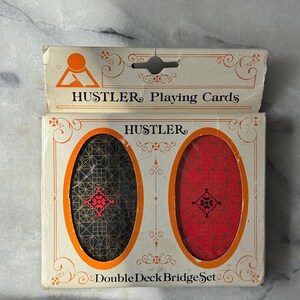Ensemble de ponts à deux niveaux Hustler des années 1970 - Design géométrique noir et rouge - Fabriqué à Hong Kong