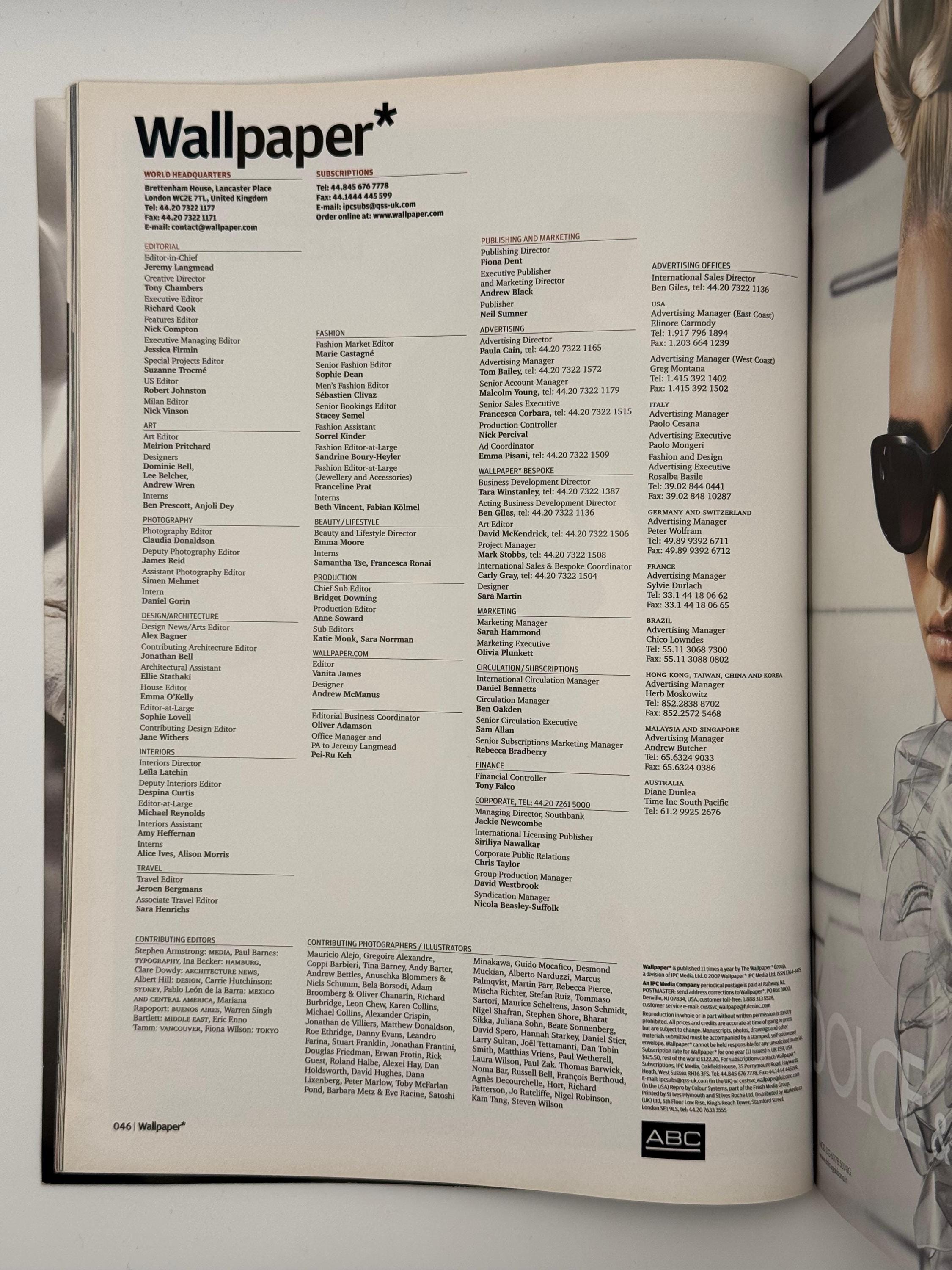 2007 Wallpaper* Magazine - March Issue - Vintage