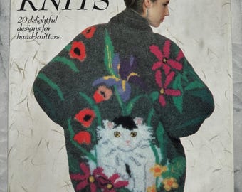 Cat Knits by Melinda Coss - 1988 Vintage Knitting Book - 20 Feline-Inspired Designs