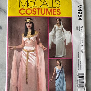 2005 McCall&#39;s M4954 Costume Sewing Pattern - Grecian and Egyptian Dresses (Sizes 14–20) - UNCUT and FACTORY FOLDED