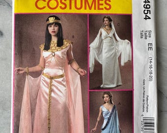 2005 McCall&#39;s M4954 Costume Sewing Pattern - Grecian and Egyptian Dresses (Sizes 14–20) - UNCUT and FACTORY FOLDED