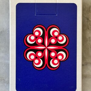 1980s Vintage Belgium Playing Cards - Red Black White Retro Pattern - Carta Mundi Turnhout - Sealed Deck