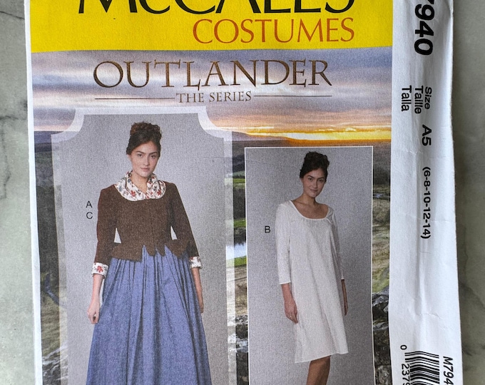 2019 Mccall’s M7940 Sewing Pattern – Outlander Costume (sizes 6–14 A5 ...